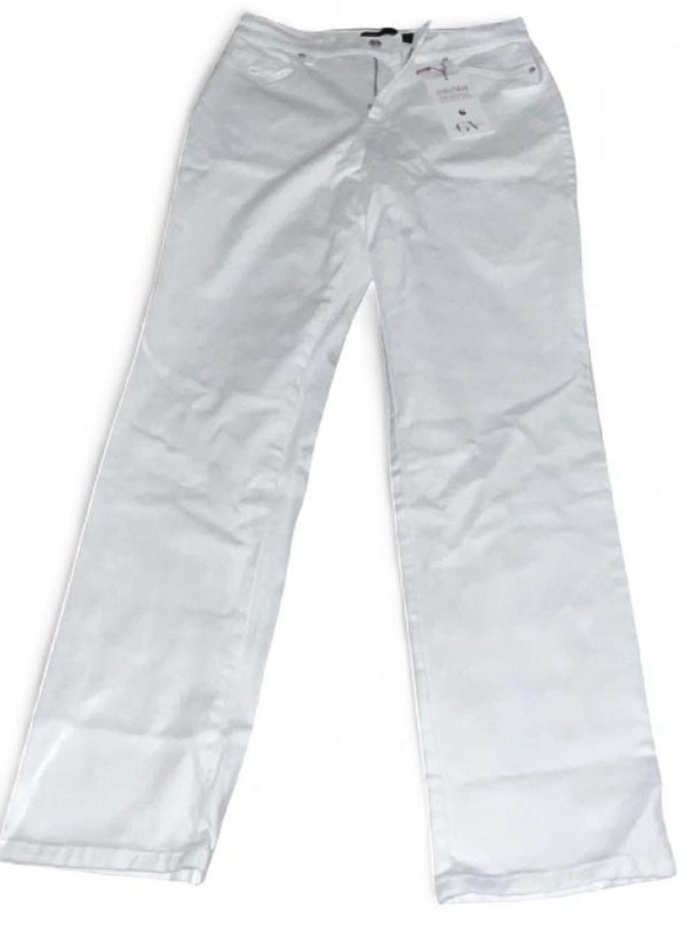 Gloria Vanderbilt White Straight-Leg Jeans